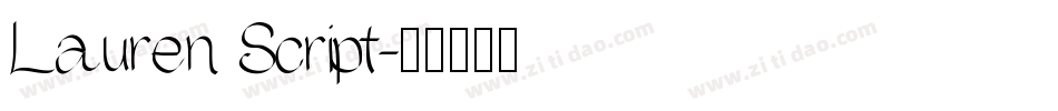 Lauren Script字体转换